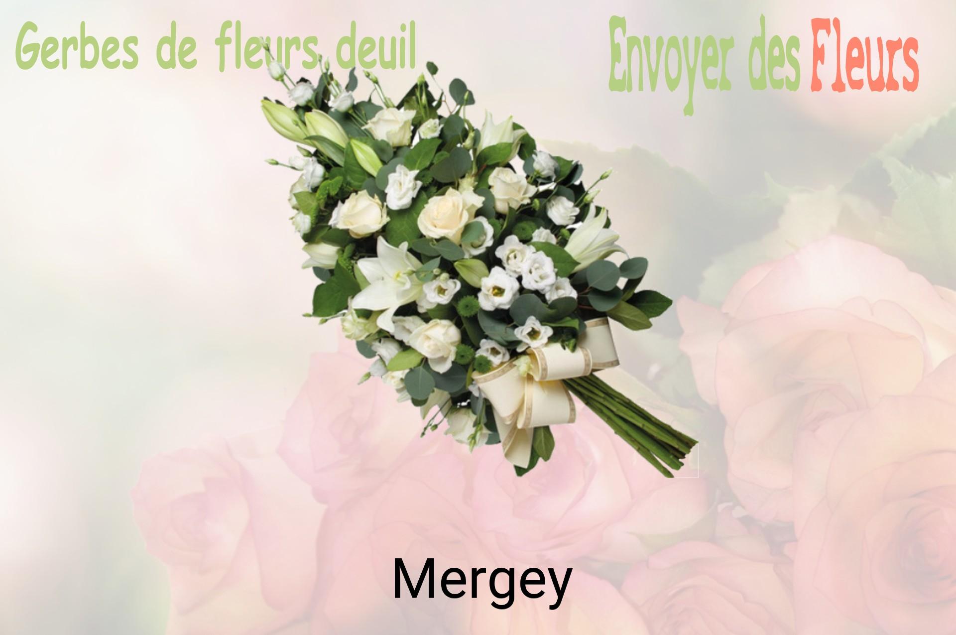 Gerbe de fleurs de deuil livrée à Mergey